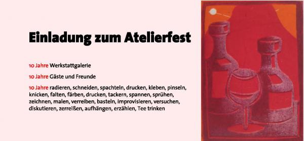 Einladung zum Atelierfest Seite 1